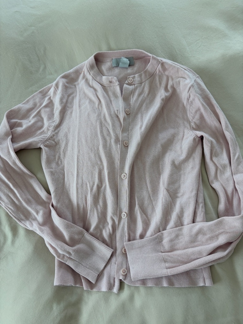 H&M Light Pink Button-Up Cardigan